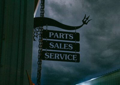 parts, sales, service outdoor sign